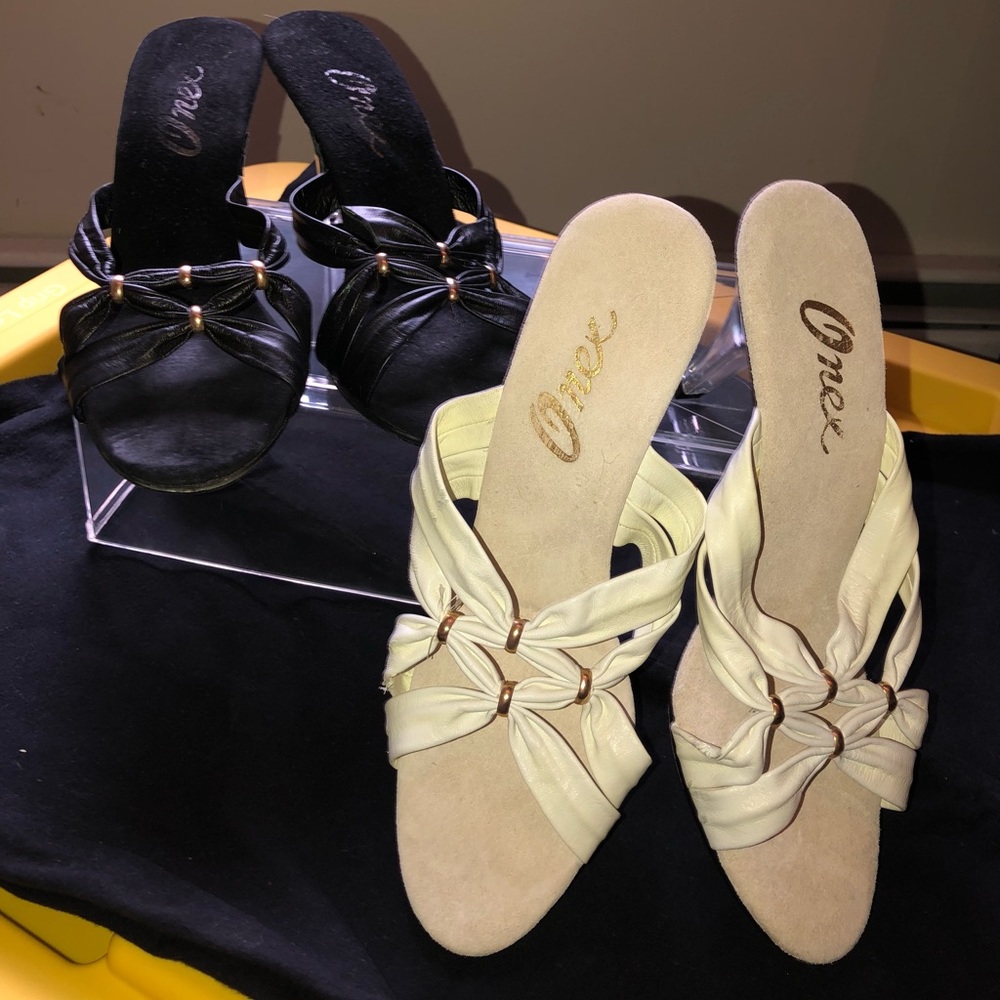 Slip on Heels (Black & White) size 9N